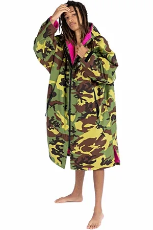 Dryrobe Advance Long Sleeved - Camo & Pink - M