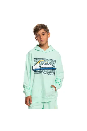 Quiksilver Boys Retro Fade Hoody - Beach Glass - 12 YRS