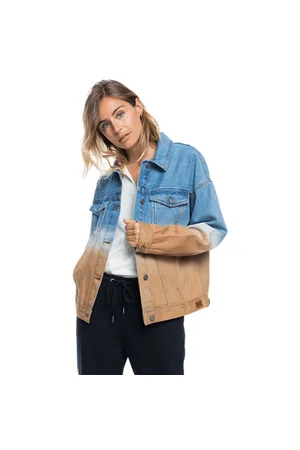 Roxy Sun Dipped Jacket - Cool & Toast Denim Degreade - M