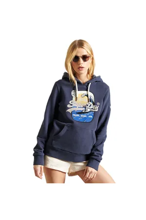Superdry Vintage Itago Hoody - Lauren Navy - UK 10
