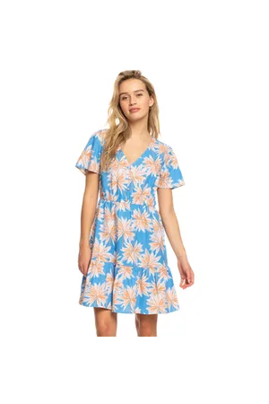 Roxy Bikini Party Dress - Azure Palm Island - L