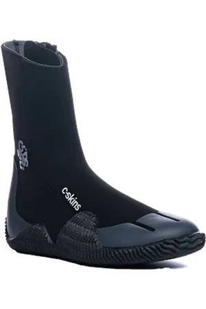 C-Skins Legend 5mm Zipped Round Toe Wetsuit Boots - & Charcoal - UK 4