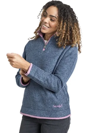 Weird Fish Beyonce Fleece Jacket - Navy - UK 10