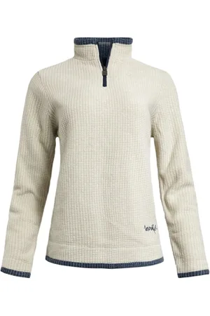 Weird Fish Beyonce 1/4 Zip Sweatshirt - Ecru - UK 10