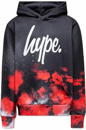 Hype Boys Sky Script Hoody - & Red - 7-8 YRS