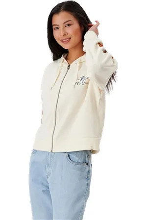 Rip Curl Archive Zip Through Sweatshirt - Bone - XS