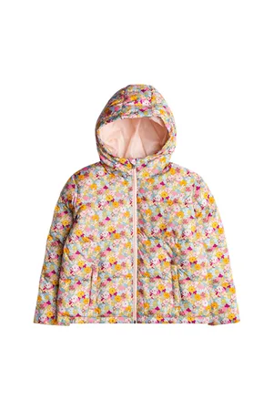 Roxy Girls Start Me Print Jacket - Fern Memories - 8 YRS
