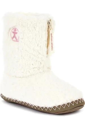 BEDROOM ATHLETICS Monroe Faux Fur Slipper Boots - Cream & Moonrock - UK 3-4 (EU 36-37)