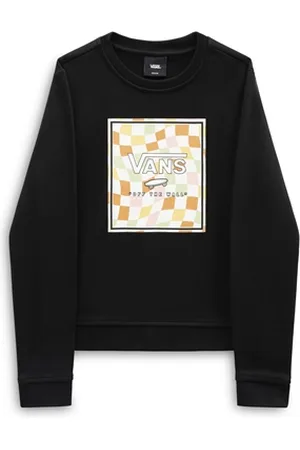 Vans Girls Wavy Check Box Logo Sweatshirt - - S