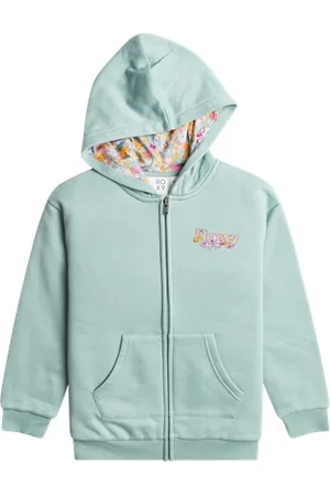 Roxy Girls Same Old Love Zip Hoody - Surf - 8 YRS