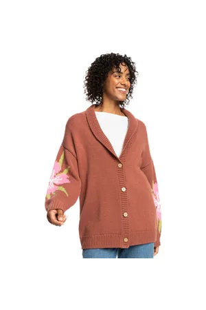 Roxy Hand On Heart Cardigan - Cedar Wood - XS
