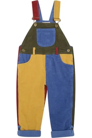 Dotty Dungarees Boys Chunky Muted Dungarees - Fawn - 2-3 YRS