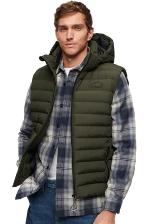 Superdry Fuji Padded Gilet - Dark Moss - M