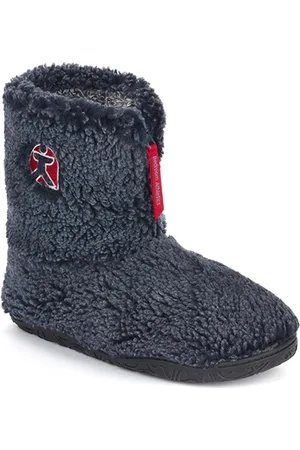 BEDROOM ATHLETICS Gosling Snow Tipped Sherpa Slipper Boots - Washed Peacoat Navy - UK 7-8 (EU 41-42)