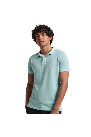 Superdry Vintage Destroyed Polo Shirt - Fresh Mint - S
