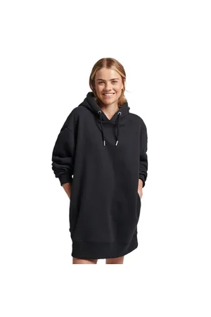 Superdry Embroidered Logo Hooded Dress - - M/L