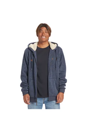 Quiksilver Keller Sherpa Hoody - Navy Blazer Heather - S