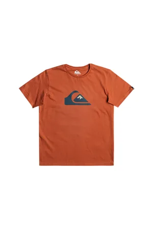 Quiksilver Boys Comp Logo T-Shirt - Baked Clay - 12 YRS
