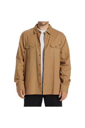 Billabong Zeledon Solid Flannel Shirt - Gravel - M