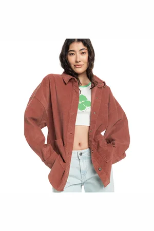 Roxy Kick Back Corduroy Shirt - Cedar Wood - L