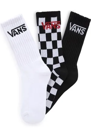 Vans Boys Classic Crew Socks (3 Pack) - & White - KIDS 13.5-UK 5