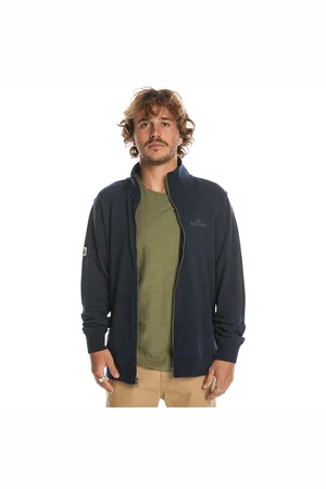 Quiksilver Simple Surf Zipped Sweatshirt - Navy Blazer - S