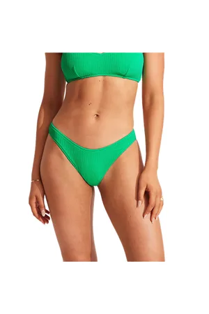 Seafolly Sea Dive High Cut Bikini Bottoms - Jade - 8