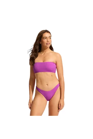 Seafolly Sea Dive High Cut Bikini Bottoms - Violet - 10