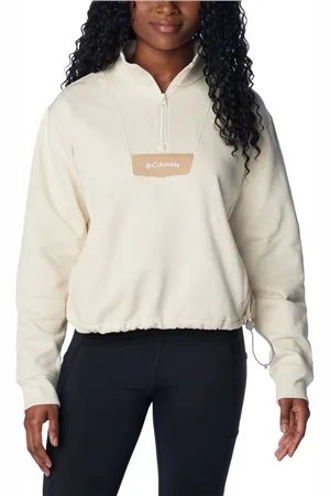 Columbia Lodge 1/4 Zip Sweatshirt - Chalk & Canoe - XS