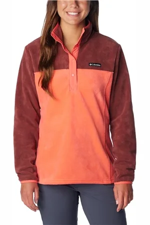 Columbia Benton Springs Half Snap Pullover Fleece Jacket - Juicy & Spice - XS