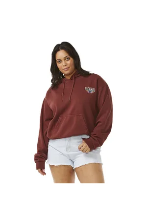 Rip Curl Block Party Relaxed Hoody - Plum - XS