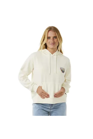 Rip Curl Block Party Relaxed Hoody - Bone - XS