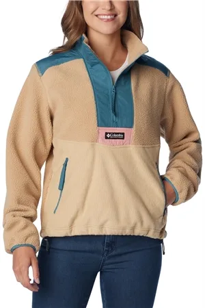 Columbia Riptide 1/4 Zip Fleece Jacket - Canoe, Cloudburst & Salmon Rose - S