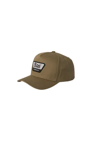 Brixton Linwood Netplus Snapback Cap - Khaki, & White - O/S