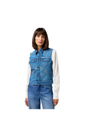 Wrangler Shrunken Denim Jacket - Leaving Town - XS