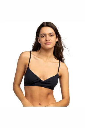 Roxy Beach Classic Wrap Bikini Top - Anthracite - XS