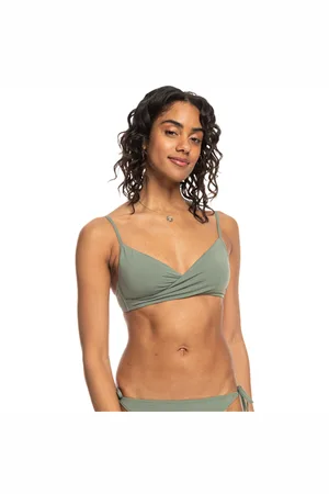 Roxy Beach Classic Wrap Bikini Top - Agave - XS