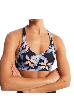 Roxy Heart Into It Sports Bra - Anthracite Kiss - M