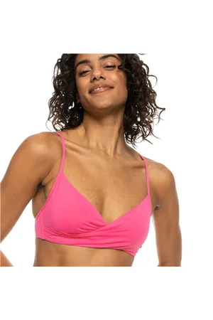 Roxy Beach Classic Wrap Bikini Top - Shocking - XS