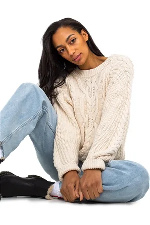 Free People Frankie Cable Jumper - Ivory - XS