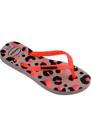 Havaianas Girls Slim Glitter Trendy Flip Flops - Peony Rose & - KIDS 10-11 (EU 29/30)