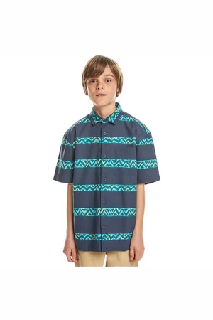 Quiksilver Boys Dalnavert Shirt - Crown & Heritage Stripe - 8 YRS
