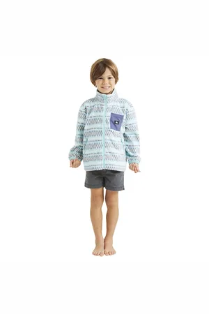 Quiksilver Boys Heritage Zipped Sherpa Fleece Sweatshirt - Marine - 2 YRS