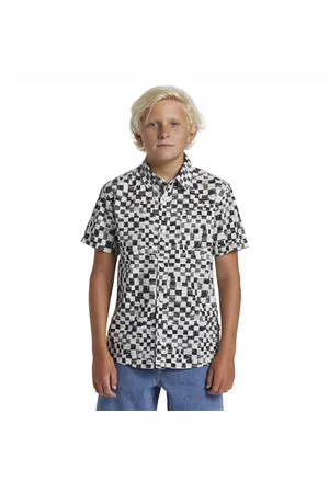 Quiksilver Boys Saturn Distort Shirt - Mercury - 10 YRS