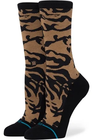 Stance Animalistic Crew Socks - & Brown - UK 3-5.5