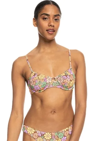 Roxy All About Sol Bralette Bikini Top - Rootbeer - M