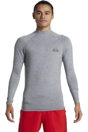 Quiksilver Everyday Long Sleeved Rash Vest - Quarry Heather - S