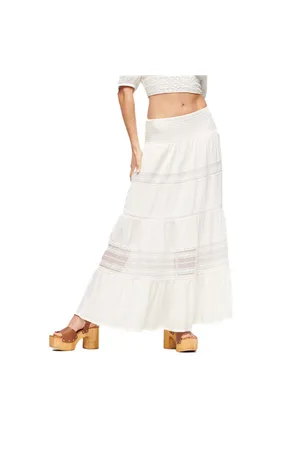 Superdry Ibiza Maxi Skirt - Off - UK 14