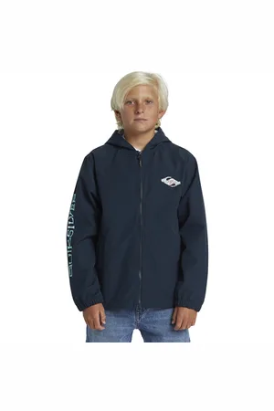 Quiksilver Boys Rain Cloud Hooded Coach Jacket - Dark Navy - 8 YRS