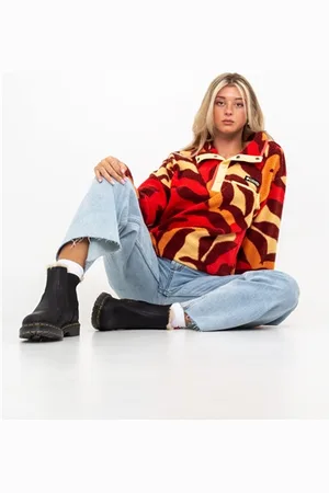Columbia Helvetia Cropped Half Snap Fleece Jacket - Spice Floristic, Sunkissed & Juicy - XS